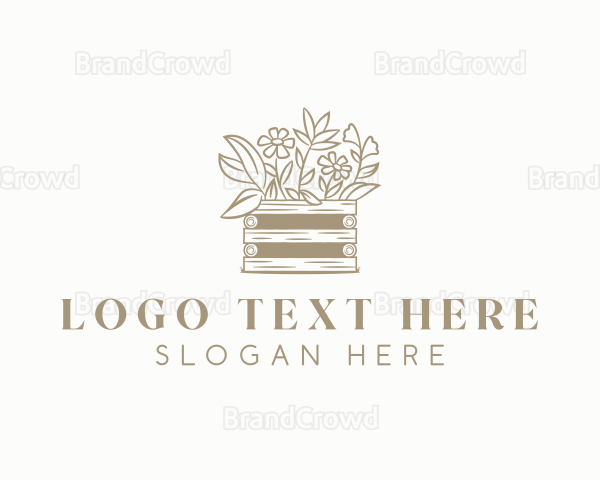 Flower Garden Plant Logo