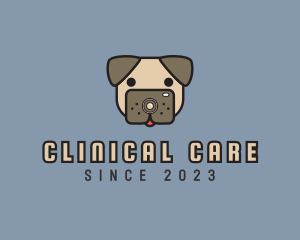 Pug Camera Dog logo design