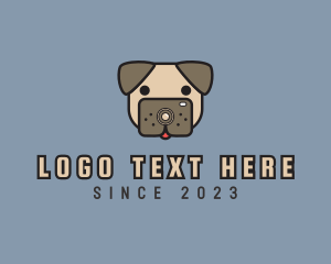 Pet Shop - Pug Camera Dog logo design