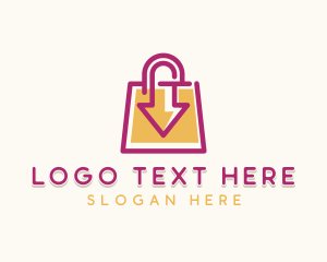 Arrow Shopping Bag logo design