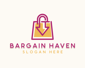 Sale - Arrow Shopping Bag logo design