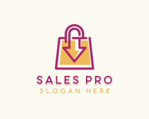 Arrow Shopping Bag logo design