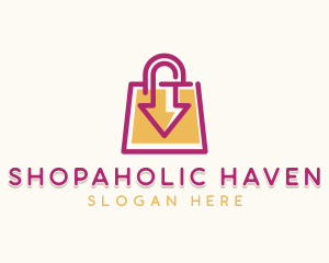 Shopping - Arrow Shopping Bag logo design