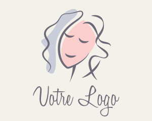 Brush Stroke Woman Portrait Logo