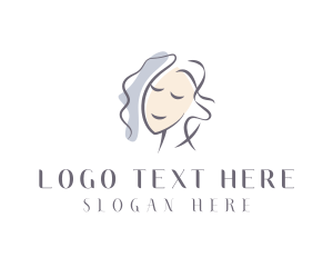 Happy Woman Portrait logo design