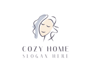 Happy Woman Portrait logo design