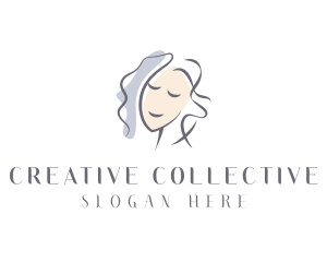 Happy Woman Portrait logo design