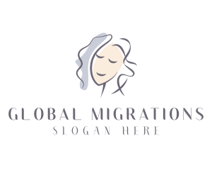 Happy Woman Portrait logo design