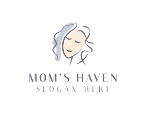 Happy Woman Portrait logo design