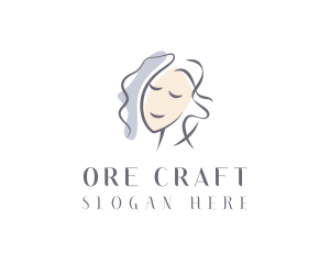 Happy Woman Portrait logo design