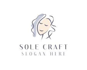 Happy Woman Portrait logo design