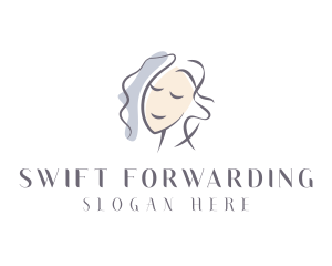 Happy Woman Portrait logo design