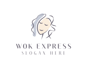 Happy Woman Portrait logo design