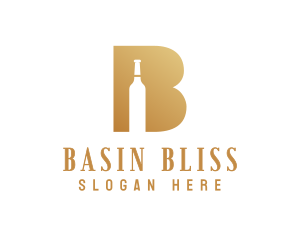 Fancy B Bottle logo design