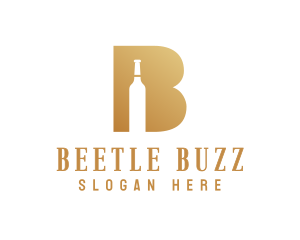 Fancy B Bottle logo design