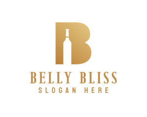 Fancy B Bottle logo design