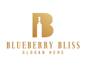 Fancy B Bottle logo design