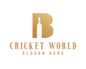 Cricket - Fancy B Bottle logo design