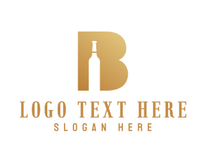 Bottle - Fancy B Bottle logo design