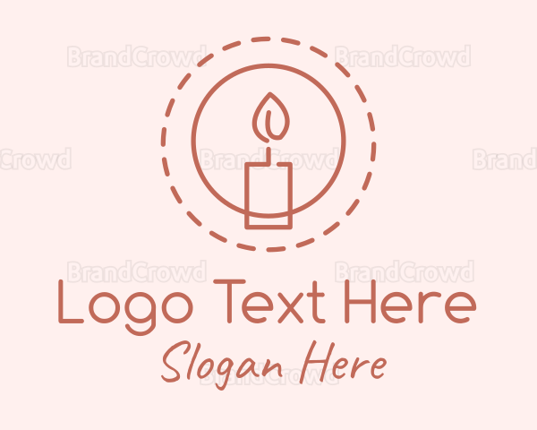 Round Light Candle Logo