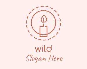 Round Light Candle Logo