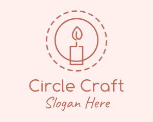 Round Light Candle logo design