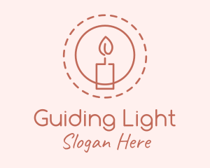 Round Light Candle logo design