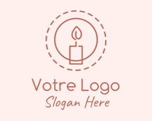 Light - Round Light Candle logo design