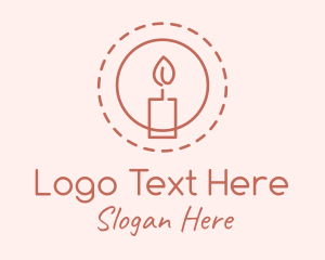 Religious - Round Light Candle logo design