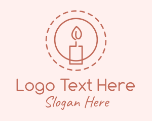 Round Light Candle Logo