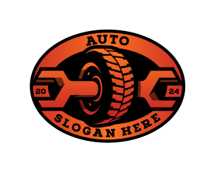 Automotive Tire Wrench Mechanic Logo