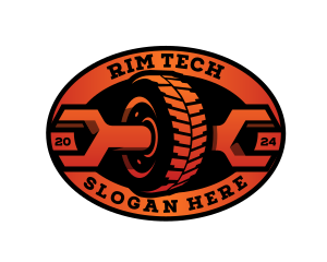 Rim - Automotive Tire Wrench Mechanic logo design