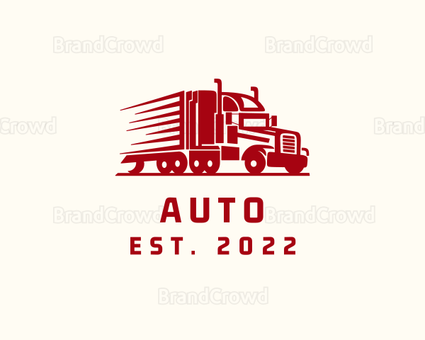 Delivery Trailer Truck Logistics Logo