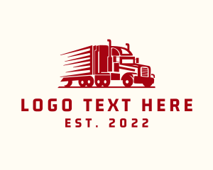 Dispatch - Delivery Trailer Truck Logistics logo design