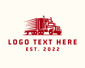 Transport - Delivery Trailer Truck Logistics logo design