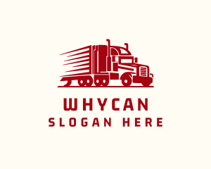 Delivery Trailer Truck Logistics Logo