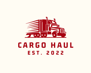 Delivery Trailer Truck Logistics logo design