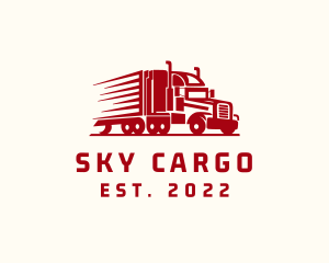 Delivery Trailer Truck Logistics logo design