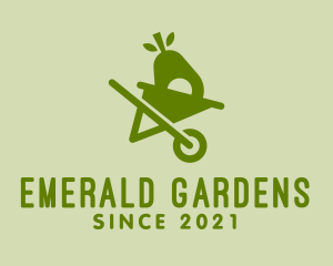 Green Avocado Wheelbarrow  logo design