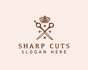 Scissors - Crown Scissors Barber logo design