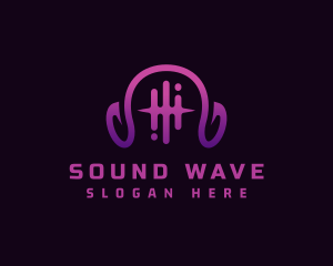 Headphone Equalizer Sound logo design