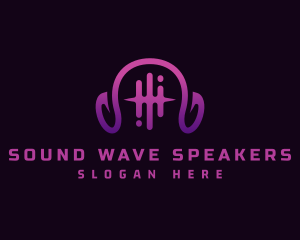 Headphone Equalizer Sound logo design