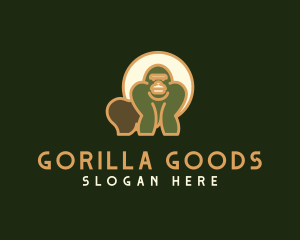 Wild Gorilla Animal logo design