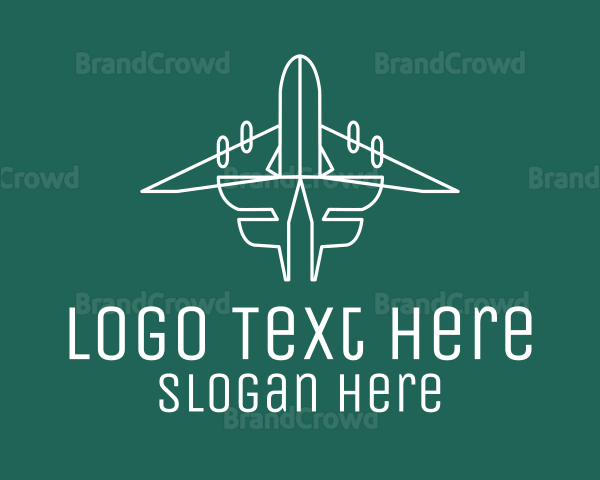 Simple Flying Airplane Logo