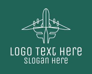 Ticket Pass - Simple Flying Airplane logo design