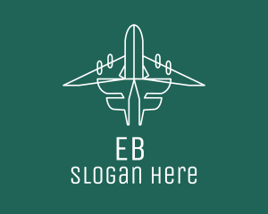 Aeroplane - Simple Flying Airplane logo design