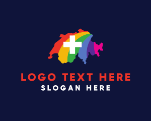 Lgbt - Switzerland Pride Rainbow logo design