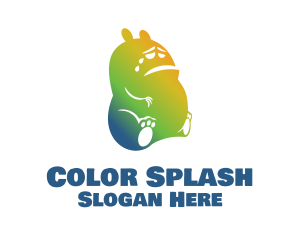 Colorful Sad Monster logo design