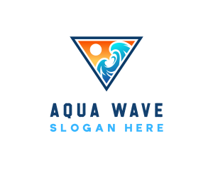 Beach Ocean Wave logo design