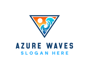 Beach Ocean Wave logo design